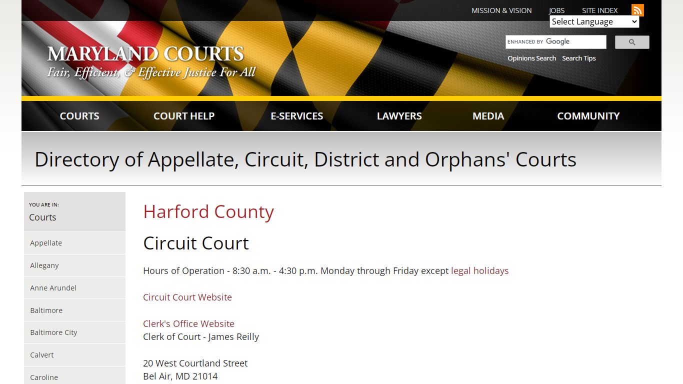 Harford County | Maryland Courts